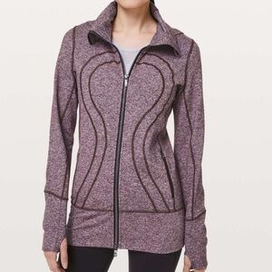 Lululemon Stride Jacket II Size 6 Black Cherry Heathered